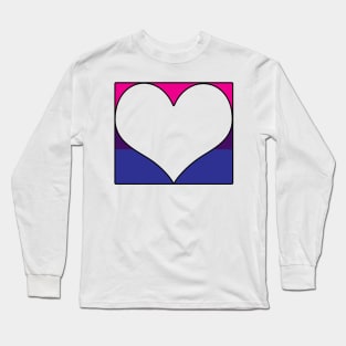 Bi Pride Heart Box Long Sleeve T-Shirt